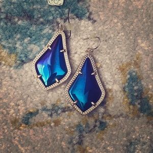 Kendra Scott Alex Black Iridescent Earrings